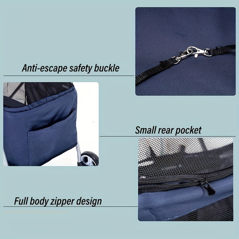 Pet Trolley Foldable Trolley Pets Stroller Puppy Stroller Cat Stroller Dog Stroller Dog Trolley