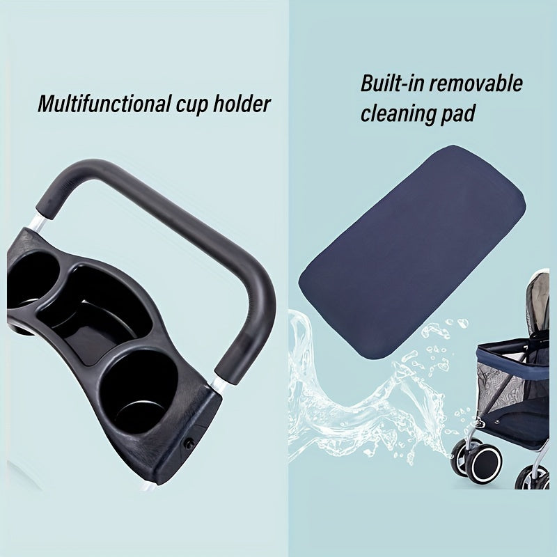 Pet Trolley Foldable Trolley Pets Stroller Puppy Stroller Cat Stroller Dog Stroller Dog Trolley