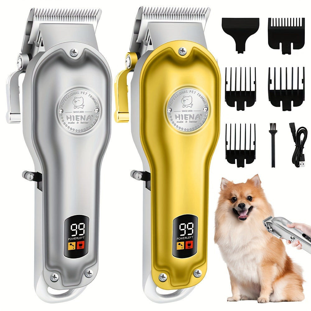 Professional Electric Clipper For Pets, Hair Clipper, Dog Shaver, Electric Clipper Hair Clipper Set, Cat Hair Clipper, Cat Pet Electric Clipper, USB Rechargeable, Cordless Household Animal Hair Remover