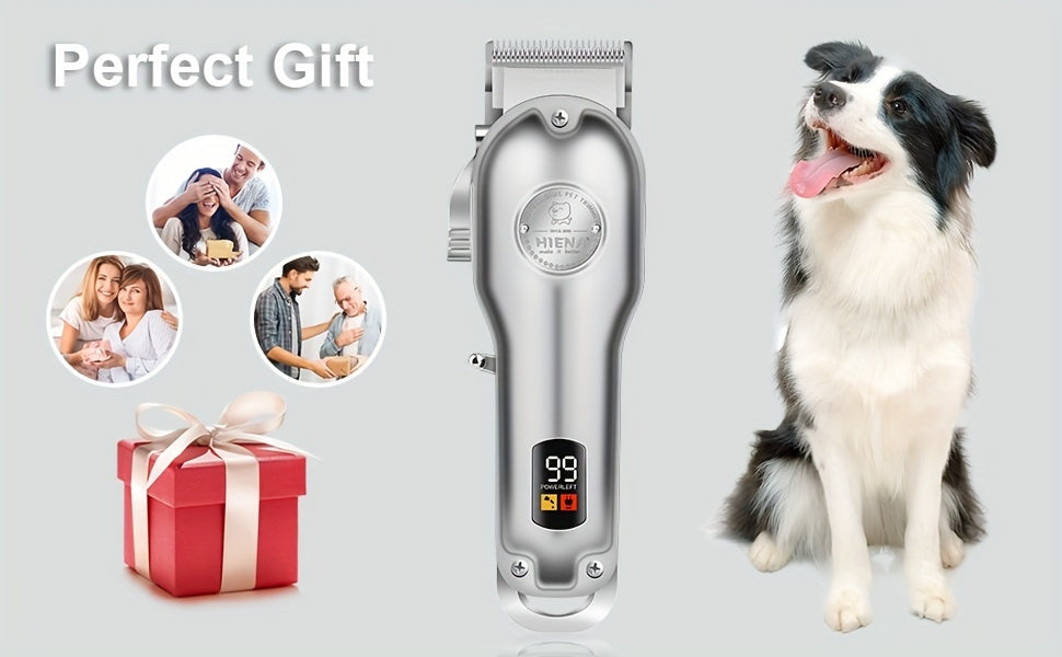 Professional Electric Clipper For Pets, Hair Clipper, Dog Shaver, Electric Clipper Hair Clipper Set, Cat Hair Clipper, Cat Pet Electric Clipper, USB Rechargeable, Cordless Household Animal Hair Remover