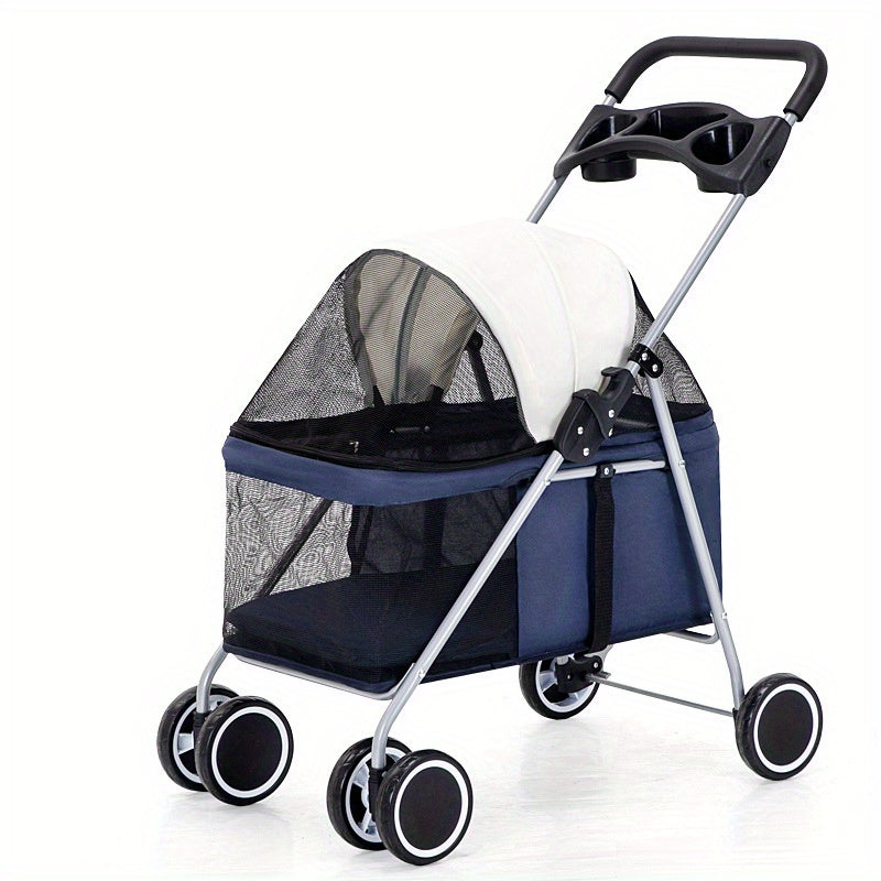 Pet Trolley Foldable Trolley Pets Stroller Puppy Stroller Cat Stroller Dog Stroller Dog Trolley
