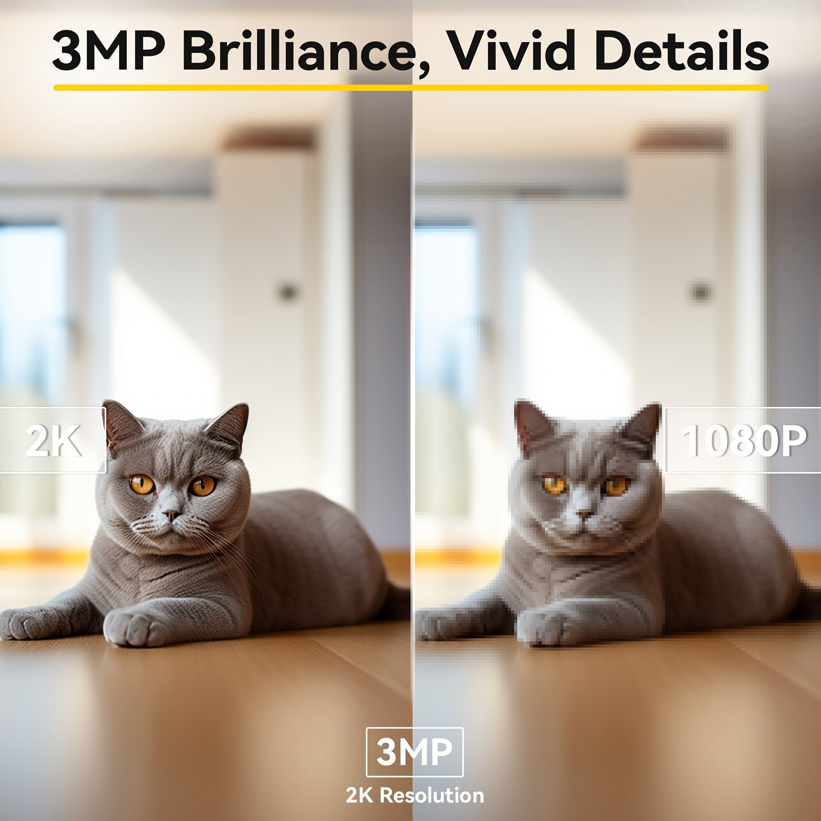 2pc, BoyKeep 5g/2.4ghz WiFi Smart Camera, 2K High-definition Indoor Safety Monitor, Special Safety Camera For Pets, 360° Panoramic Surveillance Video, Night Vision, Two-way Calls, Cloud Storage