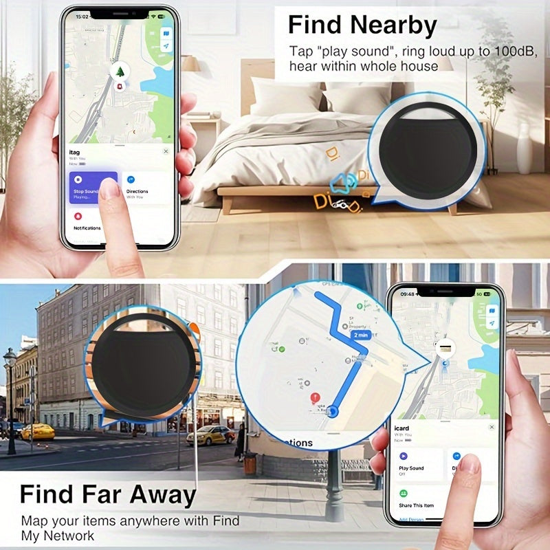 4pcs GPS Smart Anti-Lost Tracker, Real-Time Tracking, No Installation Required, Suitable for Pets, Bags, Luggage, Bicycles, Cars Compatible with iOS System Find My App, Anti-Lost Worry-Free (Limited to iOS), Gp Tag, Gp Tracke