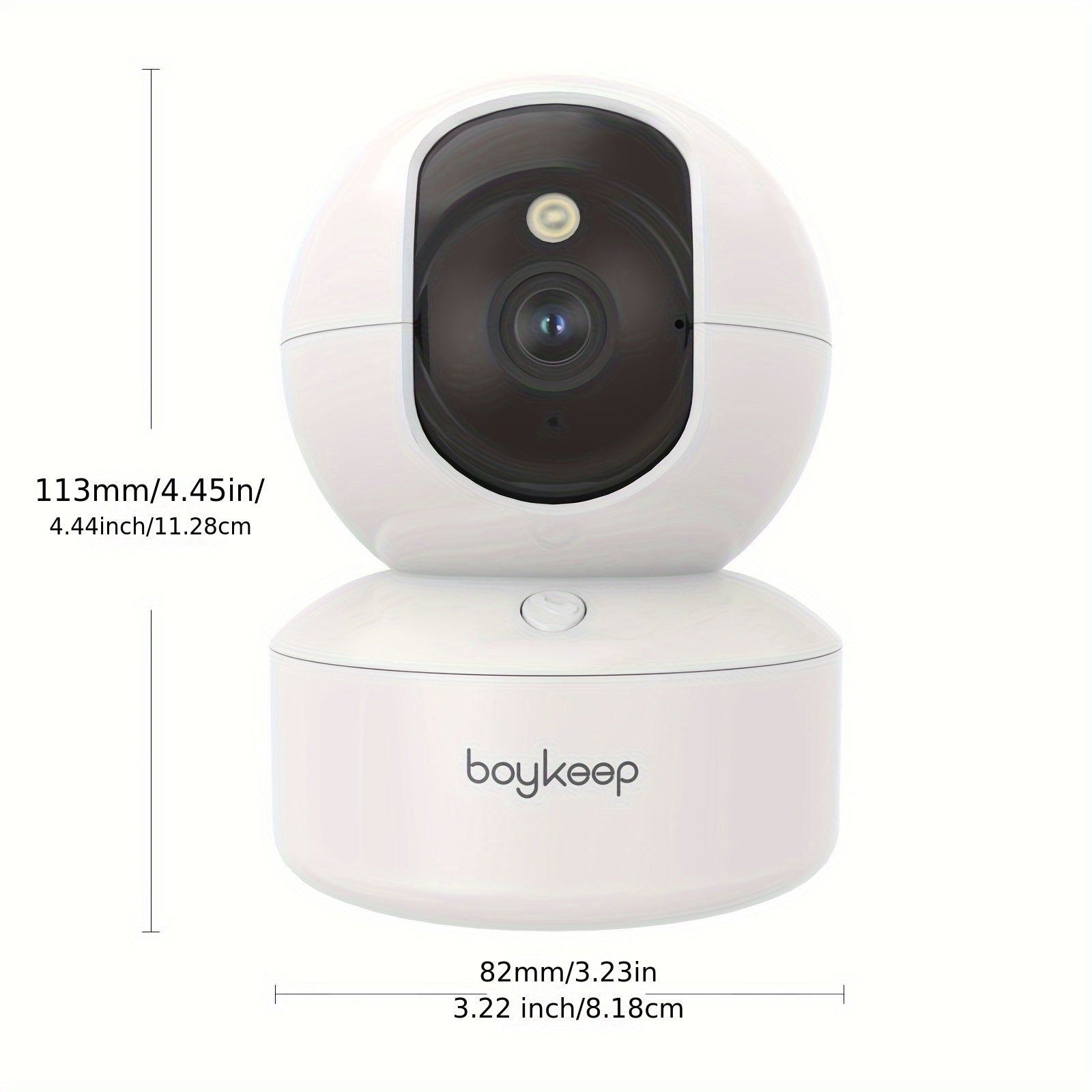 2pc, BoyKeep 5g/2.4ghz WiFi Smart Camera, 2K High-definition Indoor Safety Monitor, Special Safety Camera For Pets, 360° Panoramic Surveillance Video, Night Vision, Two-way Calls, Cloud Storage