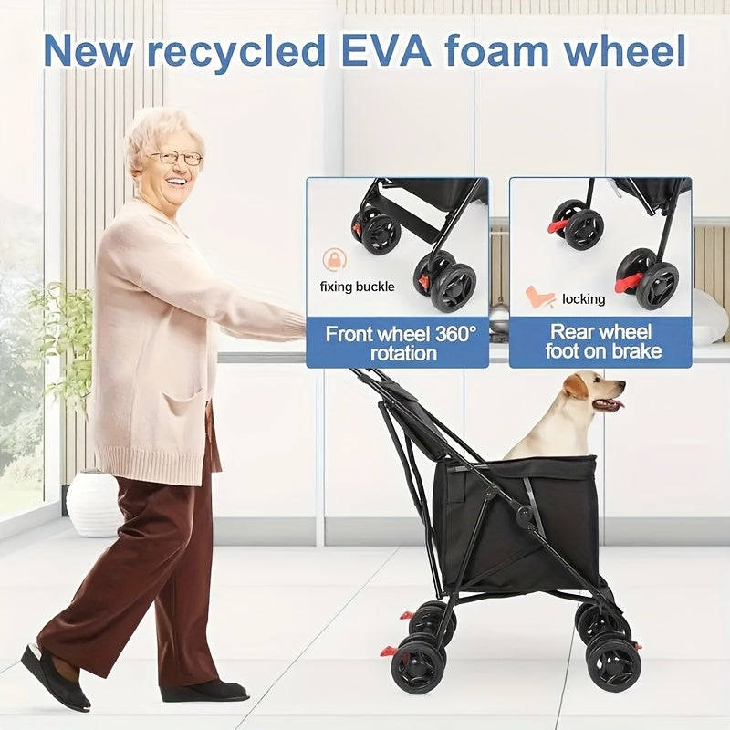 Colorful Choices, Versatile Foldable Shopping Cart with Wheels - Heavy-Duty, Portable Utility Vehicle for Pets, Picnics, Camping & More - Holds Up to 27.22KG, Available in Multiple Colors