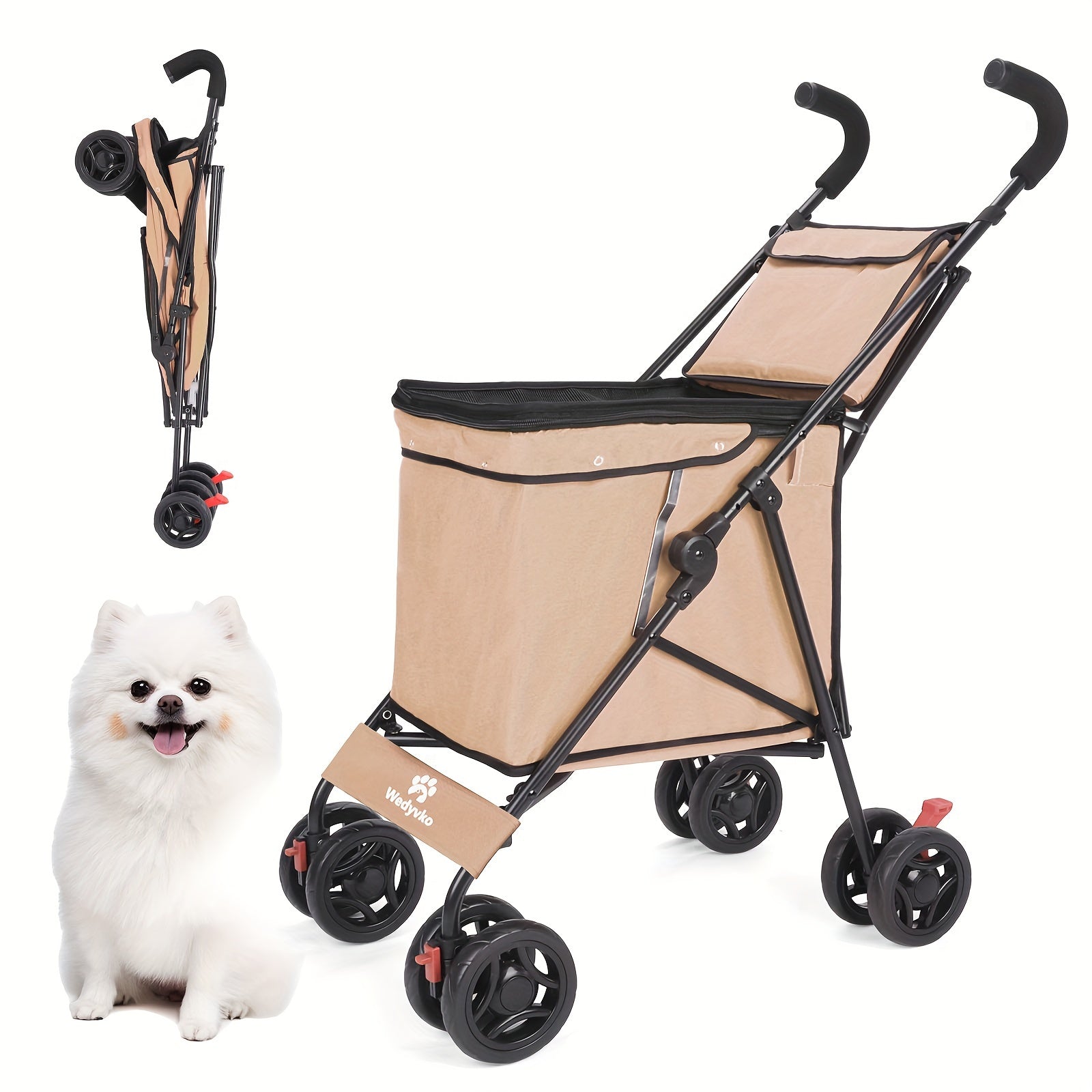 Colorful Choices, Versatile Foldable Shopping Cart with Wheels - Heavy-Duty, Portable Utility Vehicle for Pets, Picnics, Camping & More - Holds Up to 27.22KG, Available in Multiple Colors