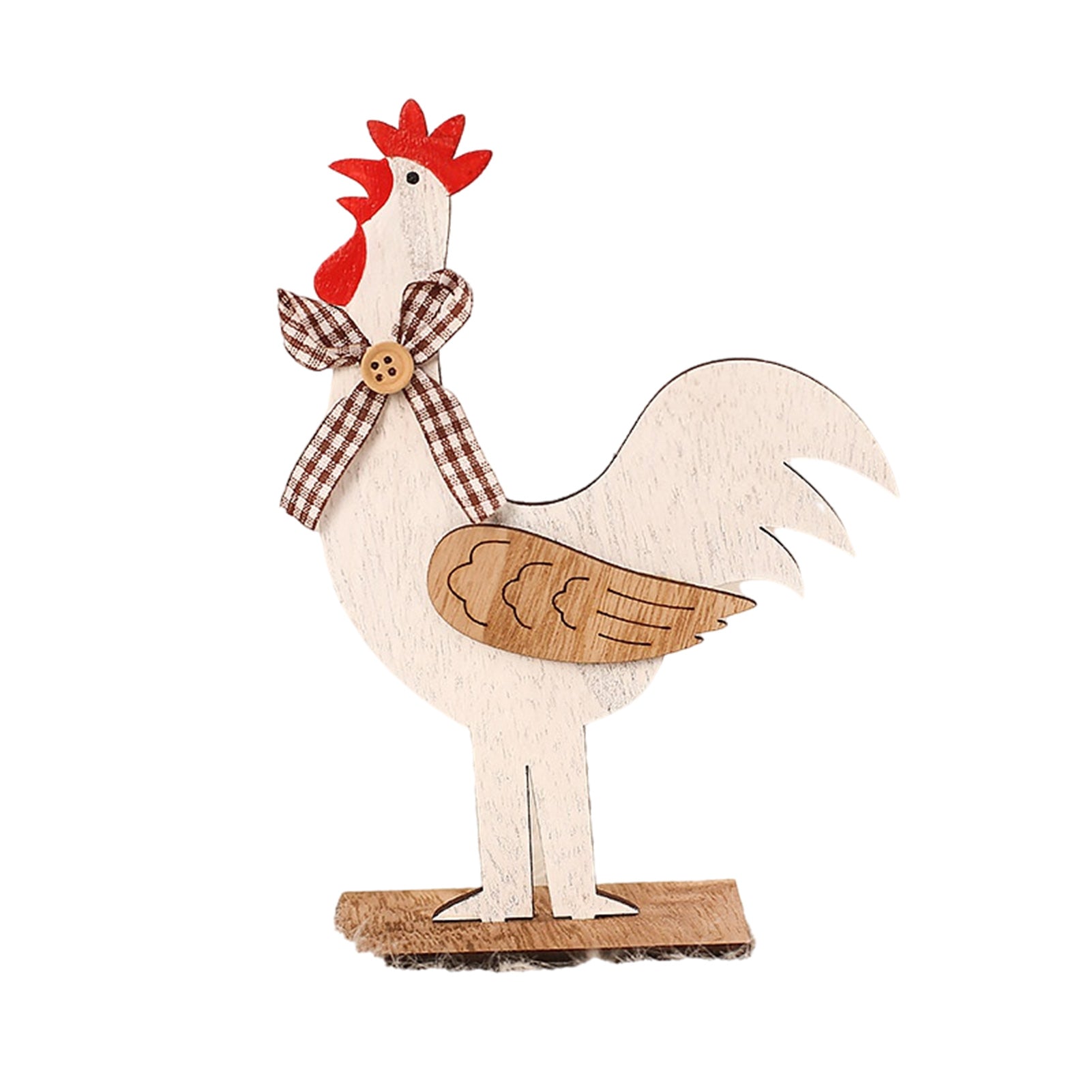 Décoration de maison en bois, coq de dessin animé 2D, style rustique, à monter soi-même, panneau de porte pour la fête de Pâques à la ferme, xqmg, décoration de vacances à faire soi-même