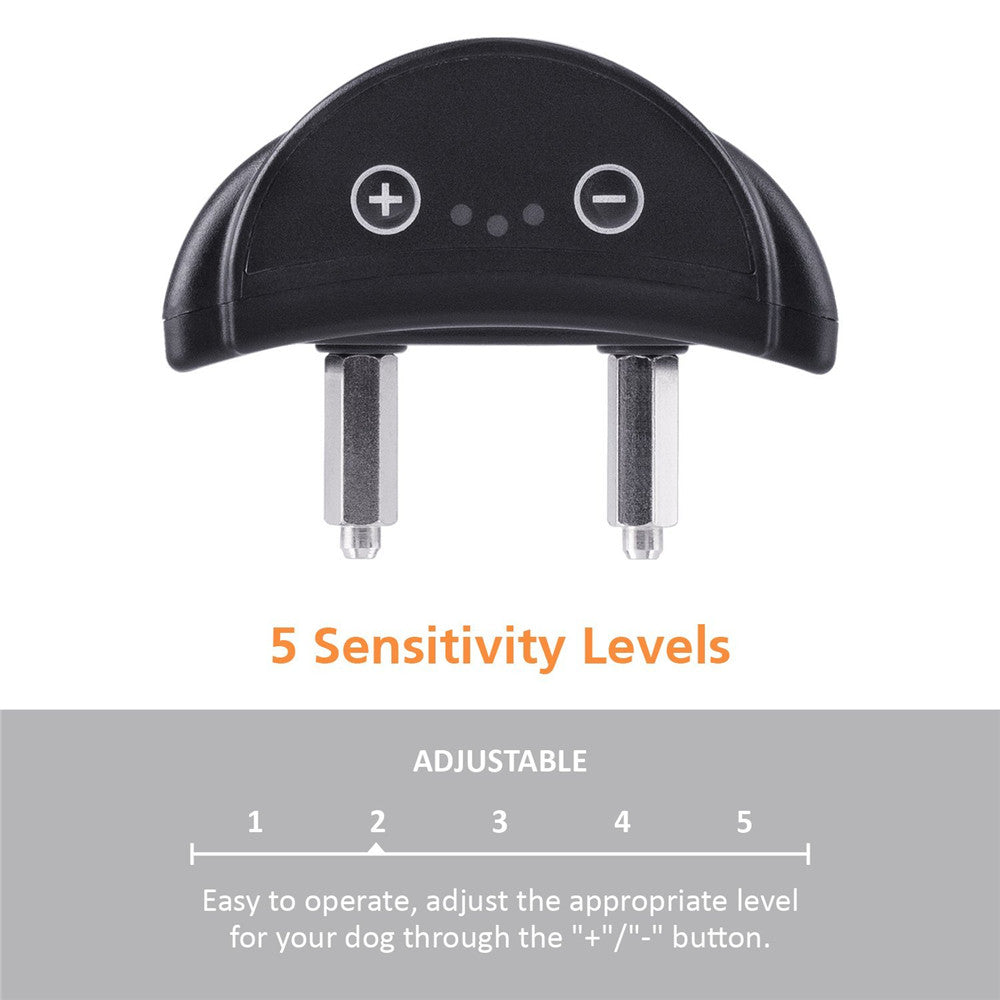 Dog Anti-Bark Collar for Large Dogs , Static Shock & Vibration Training Collar with 5 Adjustable Sensitivity Levels Beep & Shock