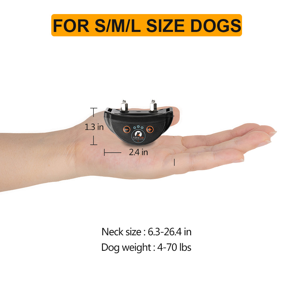Dog Anti-Bark Collar for Large Dogs , Static Shock & Vibration Training Collar with 5 Adjustable Sensitivity Levels Beep & Shock