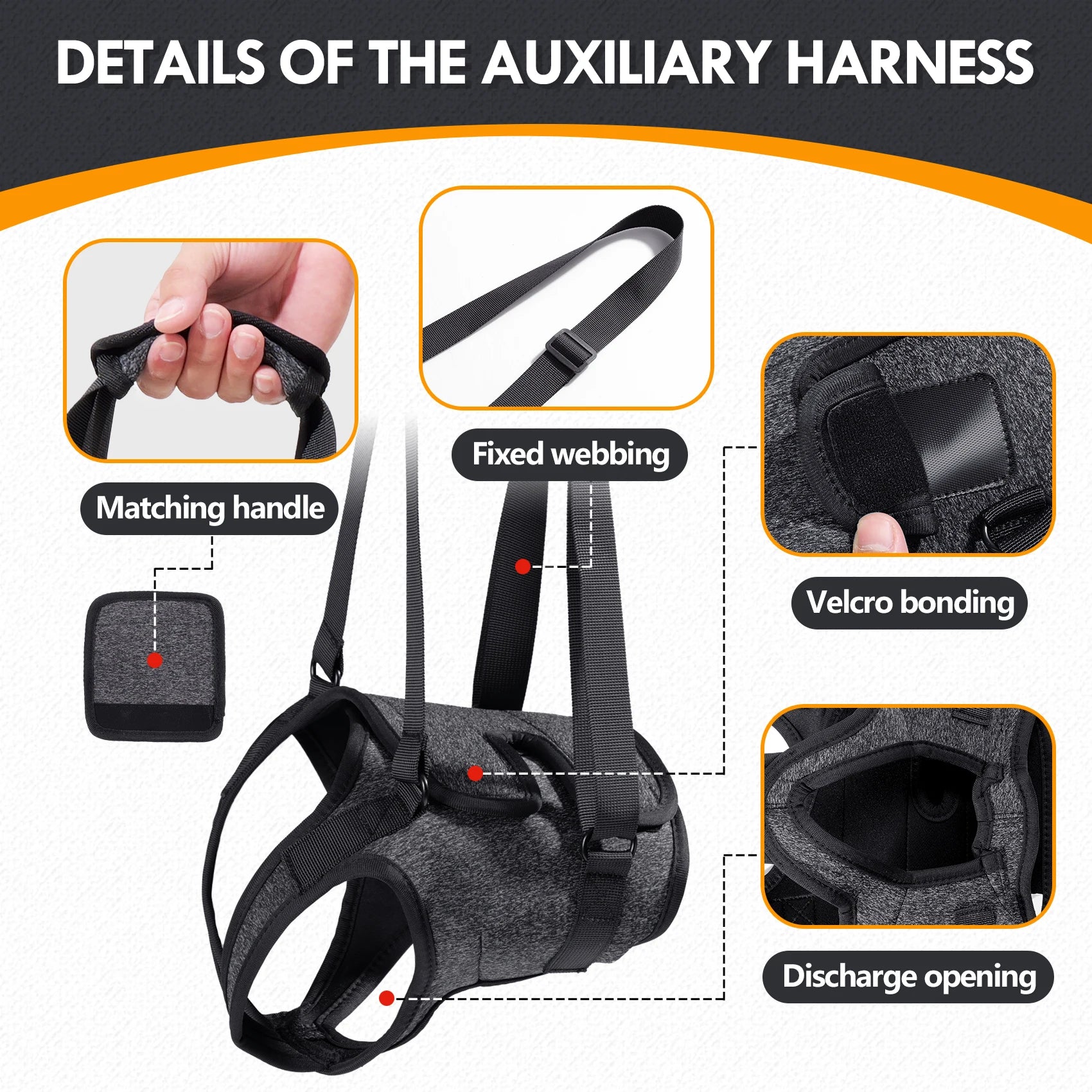 Dog Sling for Large Dogs Hind Leg Support to Help Rehabilitate The Hind Limbs of Elderly Dogs with Weak Hind Legs Disabilities