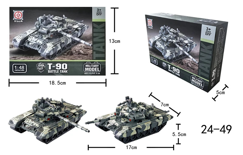 Série de blocs de construction militaires créatifs : avion de chasse polyvalent F22, char de combat principal, maquette d'hélicoptère M1A2, jouets pour garçon, cadeau de Noël