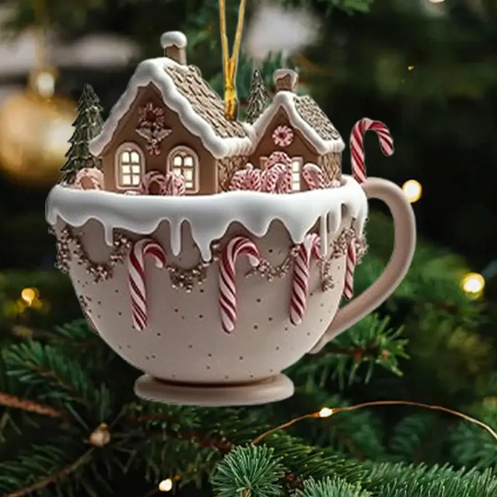 Décorations de Noël : tasses à café, décorations à suspendre pour sapin, Noël 2025, Nouvel An, Pâques, lapin de Pâques