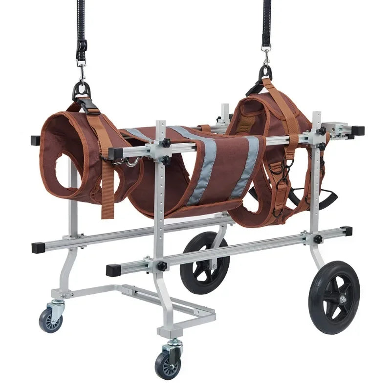 Four-wheeled Double-deck Assistance Car Rehabilitation Dog Leg Assistance Car Medium and Large Disabled Dog Scooter Pet Supplies