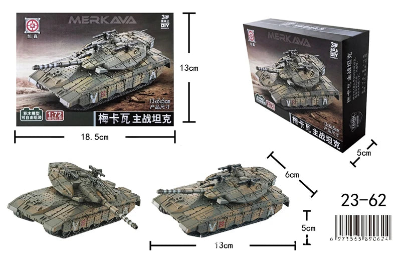 Série de blocs de construction militaires créatifs : avion de chasse polyvalent F22, char de combat principal, maquette d'hélicoptère M1A2, jouets pour garçon, cadeau de Noël