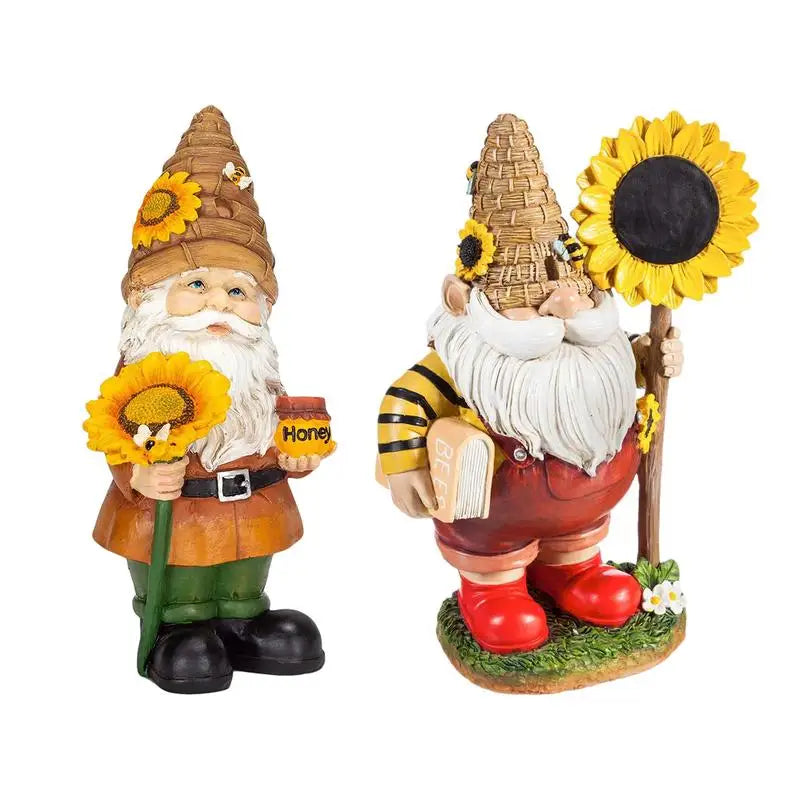 Figurines amusantes de nains de Noël pour jardin miniature, en résine, pour décorer la maison ou le jardin de conte de fées.