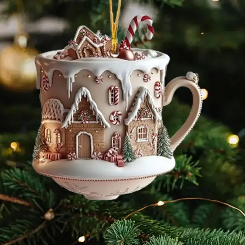 Décorations de Noël : tasses à café, décorations à suspendre pour sapin, Noël 2025, Nouvel An, Pâques, lapin de Pâques