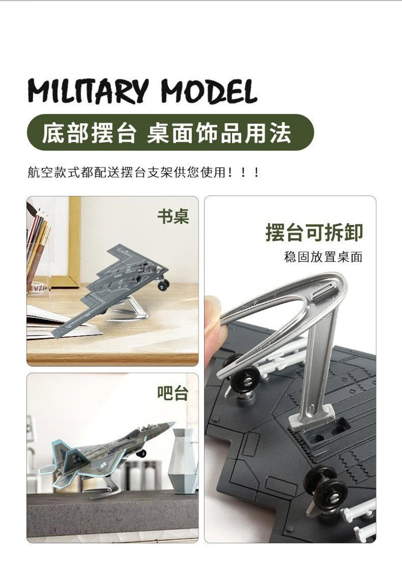 Série de blocs de construction militaires créatifs : avion de chasse polyvalent F22, char de combat principal, maquette d'hélicoptère M1A2, jouets pour garçon, cadeau de Noël