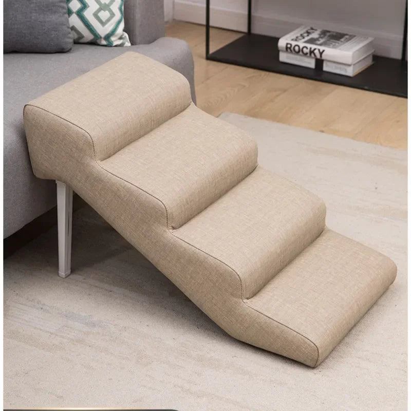 Non-Slip Pet Stairs for Senior Dogs High-Elasticity Climbing Ramp with Foldable Safe Durable Sofa Steps Portable Dog Ladder