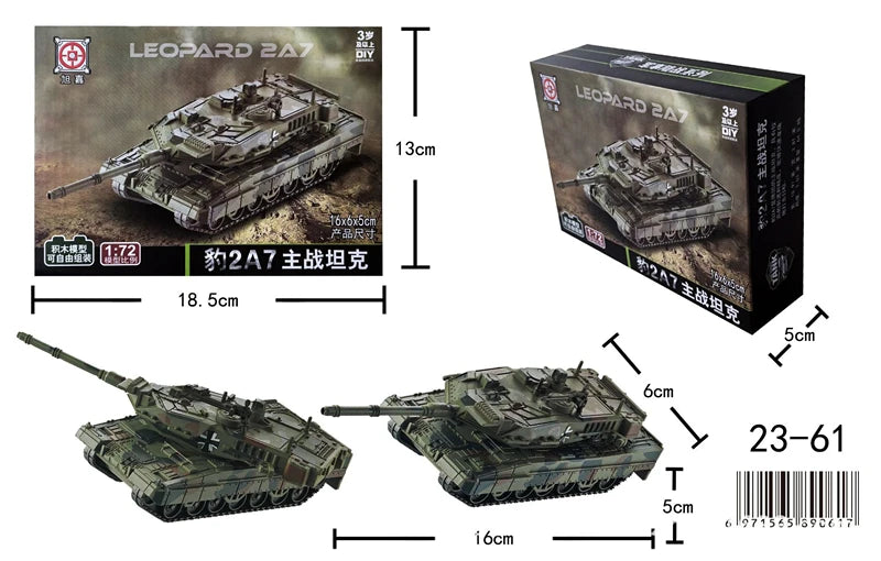 Série de blocs de construction militaires créatifs : avion de chasse polyvalent F22, char de combat principal, maquette d'hélicoptère M1A2, jouets pour garçon, cadeau de Noël