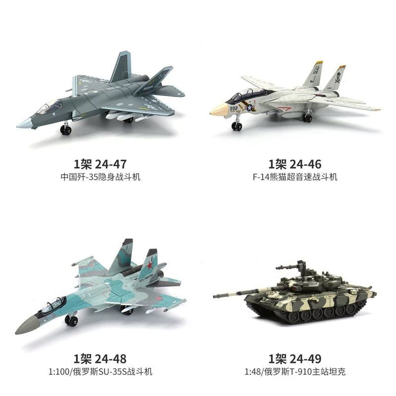 Série de blocs de construction militaires créatifs : avion de chasse polyvalent F22, char de combat principal, maquette d'hélicoptère M1A2, jouets pour garçon, cadeau de Noël