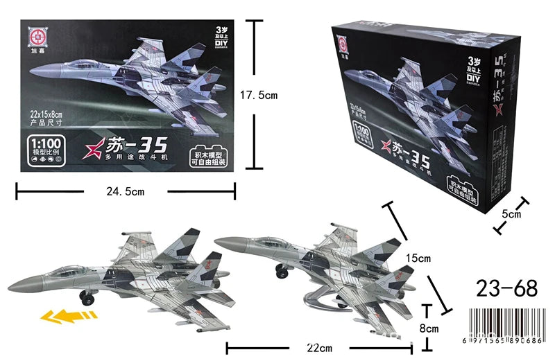 Série de blocs de construction militaires créatifs : avion de chasse polyvalent F22, char de combat principal, maquette d'hélicoptère M1A2, jouets pour garçon, cadeau de Noël