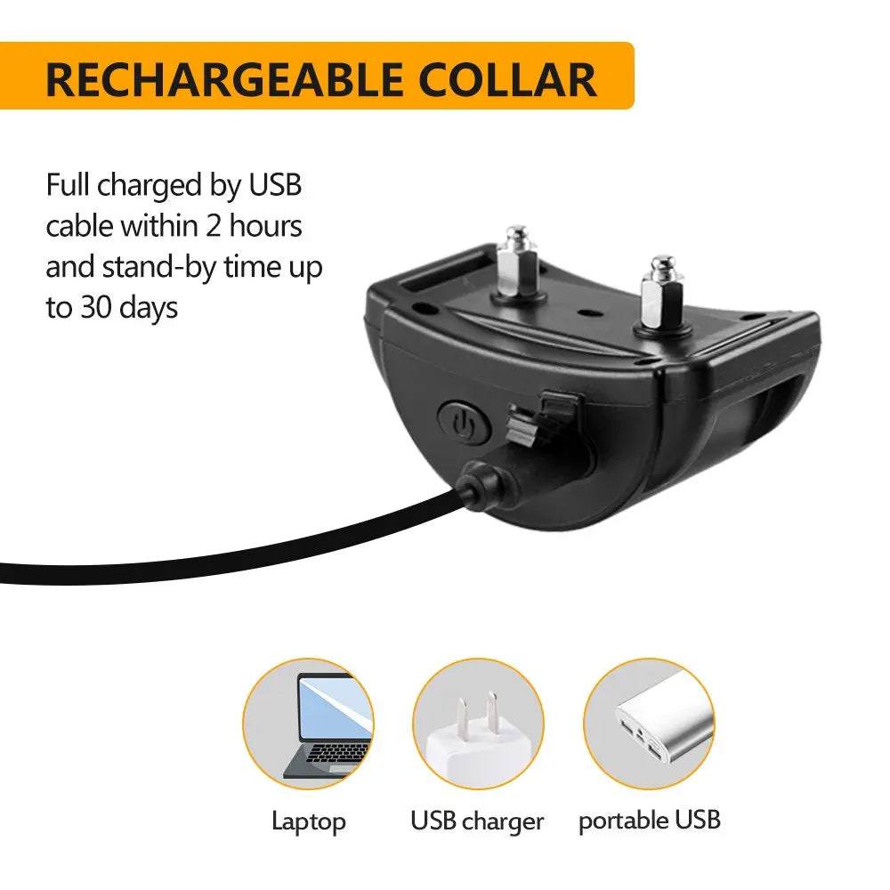 Dog Anti-Bark Collar for Large Dogs , Static Shock & Vibration Training Collar with 5 Adjustable Sensitivity Levels Beep & Shock