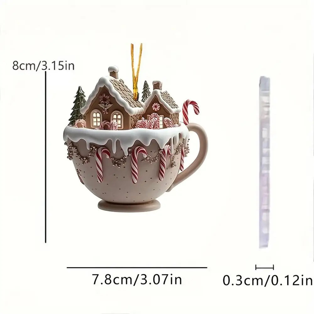 Décorations de Noël : tasses à café, décorations à suspendre pour sapin, Noël 2025, Nouvel An, Pâques, lapin de Pâques