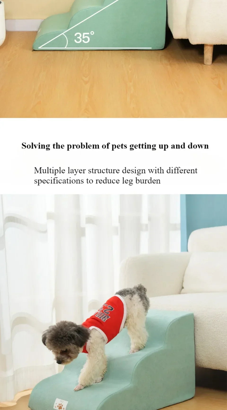 2/3 Pet Step Stair Dog Cat Ramp Ladder Protect Dogs Sofa Removable Washable Training Pet Secure Ramp Stairs Pets Supplies Gifts