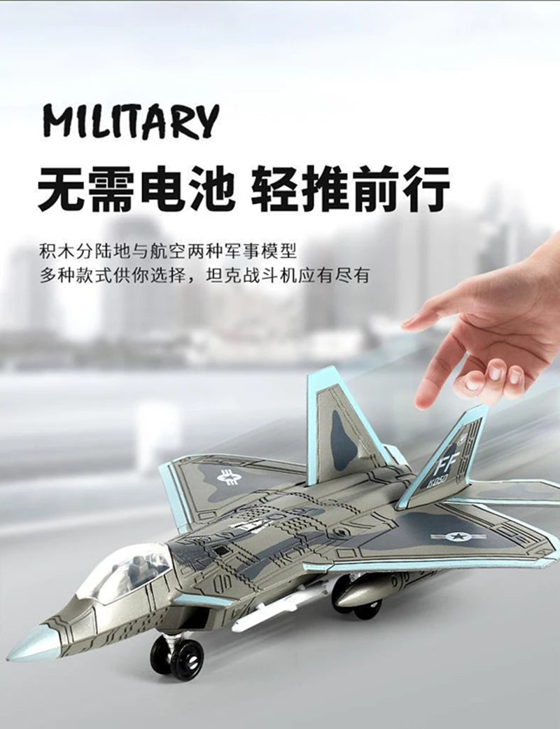 Série de blocs de construction militaires créatifs : avion de chasse polyvalent F22, char de combat principal, maquette d'hélicoptère M1A2, jouets pour garçon, cadeau de Noël