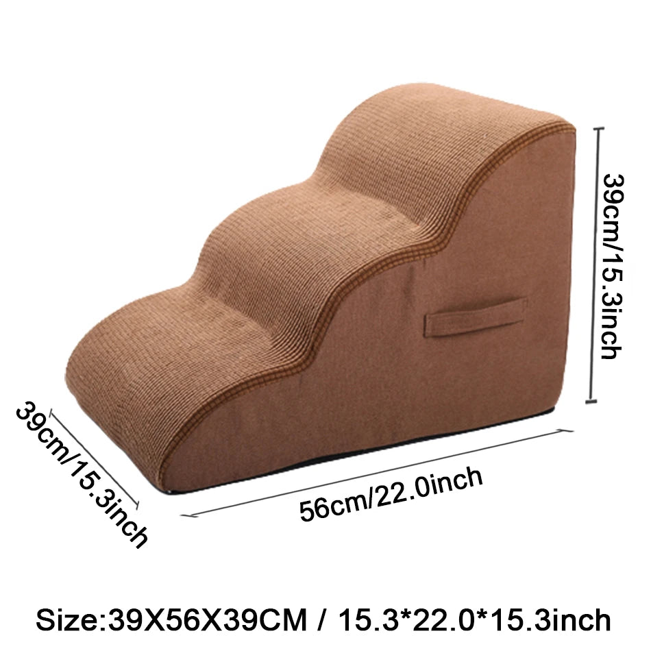 Cat Dog Ladder Pet Dog Ramp 3 Steps Stairs Puppy Stairs Pet Supplies Climbing Ramp Steps for Older Dogs and Pets With Joint Pain