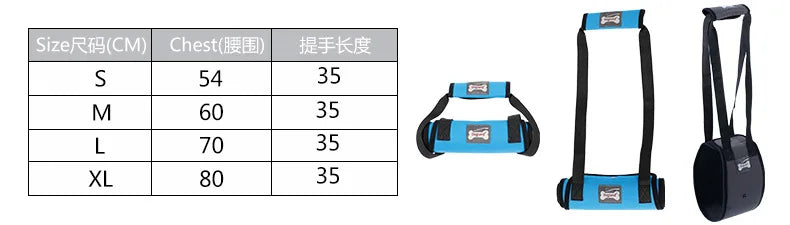 Pet Support Sling For Old Dogs - Adjustable Dog Lift Sling Harness For Back Legs To Help Weak Legs Stand Up, Aid Assist Tool