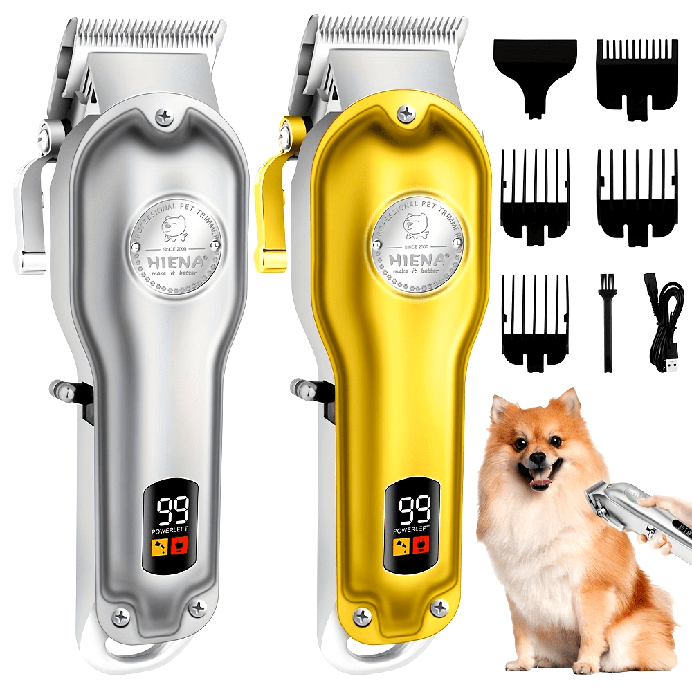 Professional Electric Clipper For Pets, Hair Clipper, Dog Shaver, Electric Clipper Hair Clipper Set, Cat Hair Clipper, Cat Pet Electric Clipper, USB Rechargeable, Cordless Household Animal Hair Remover